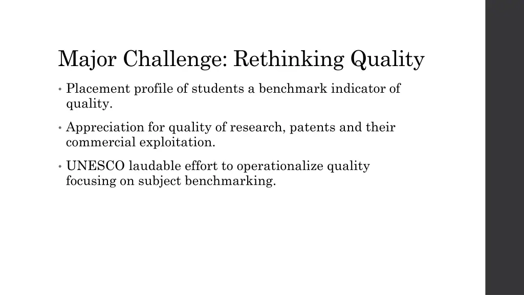 major challenge rethinking quality 3