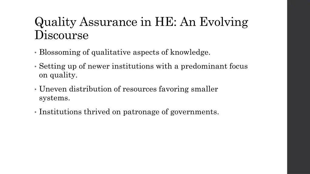 quality assurance in he an evolving discourse 1