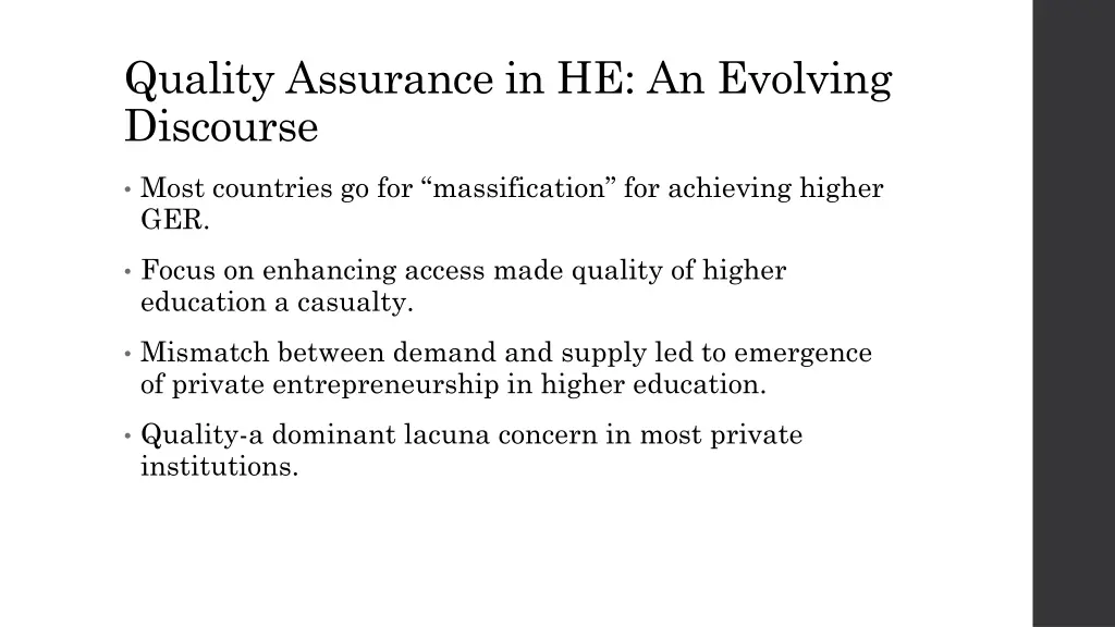 quality assurance in he an evolving discourse 2