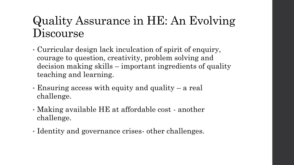 quality assurance in he an evolving discourse 3