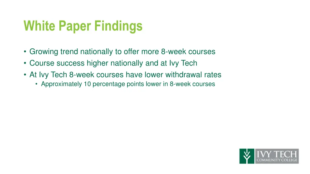 white paper findings