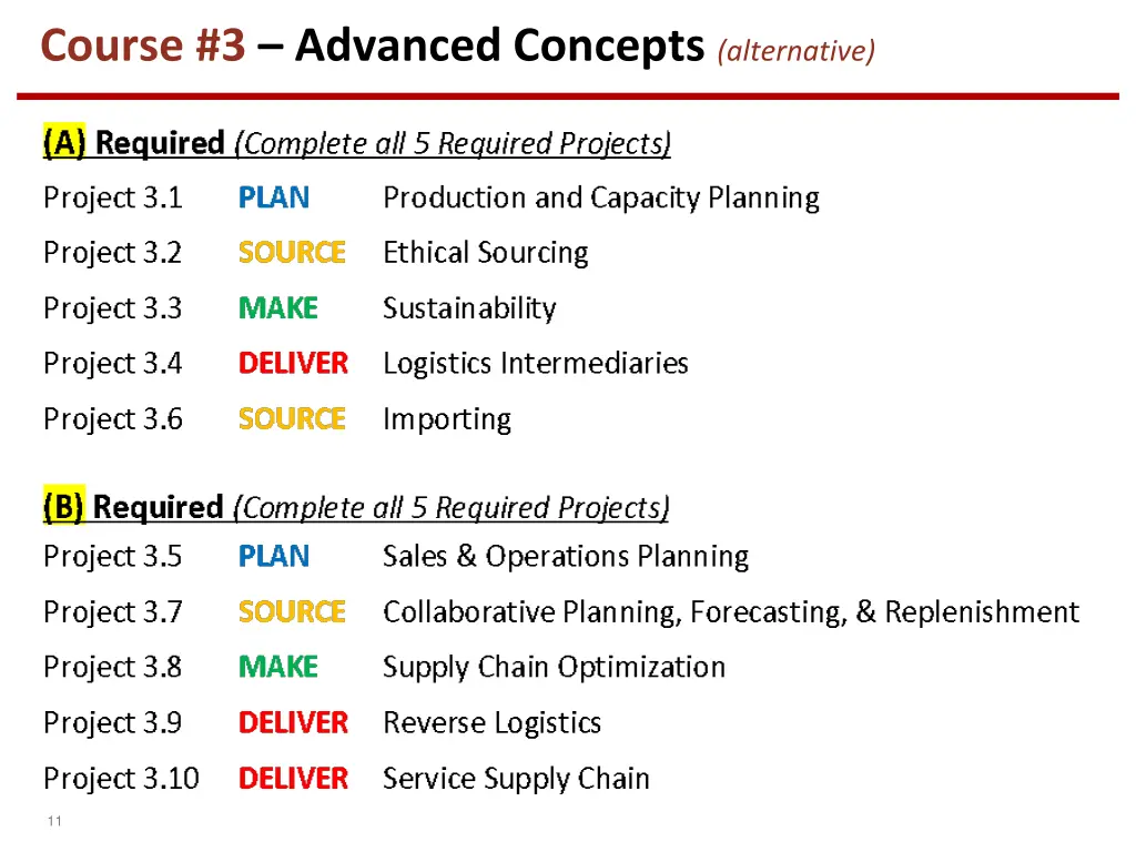 course 3 advanced concepts alternative