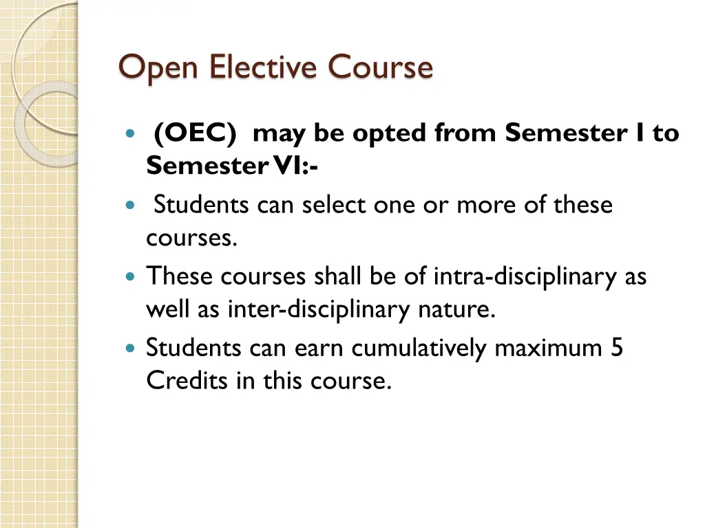 open elective course