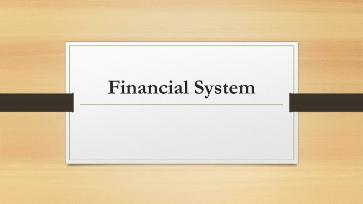 financial system