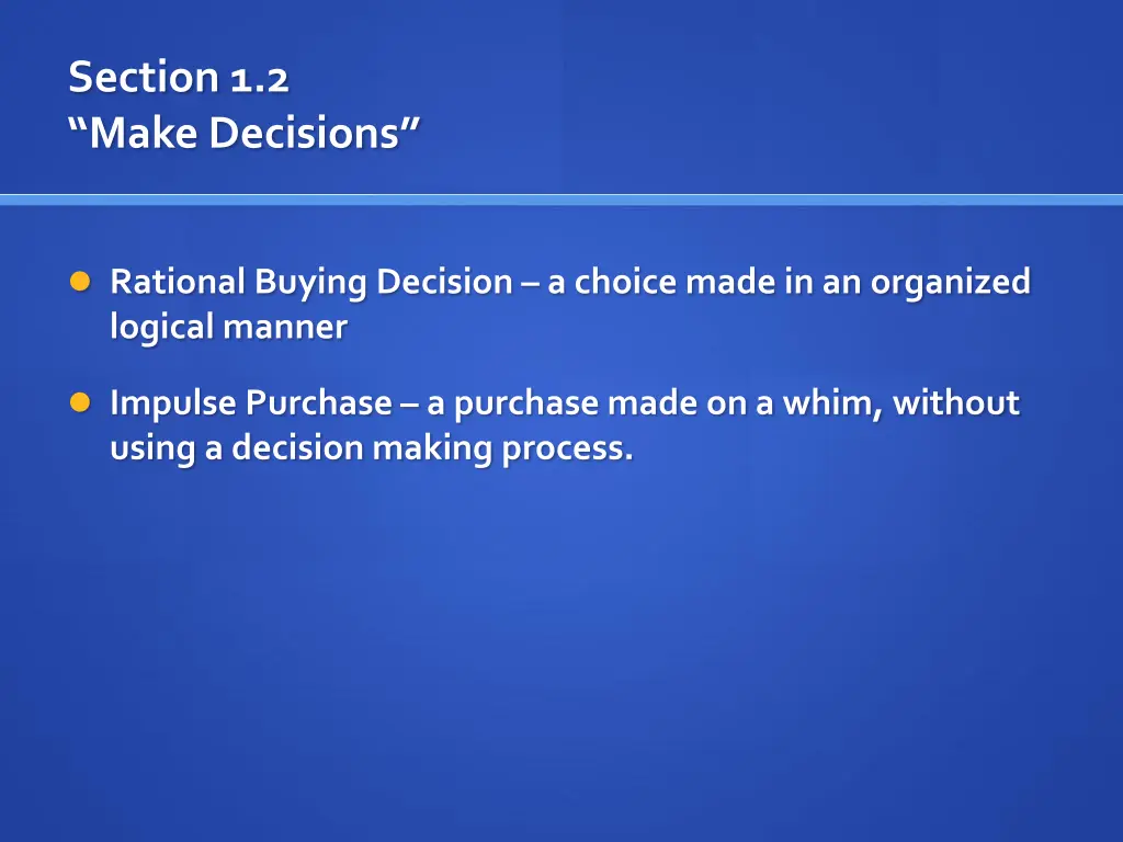 section 1 2 make decisions