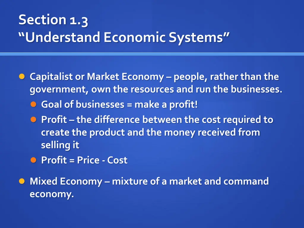 section 1 3 understand economic systems 2