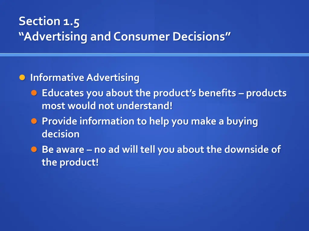 section 1 5 advertising and consumer decisions 2