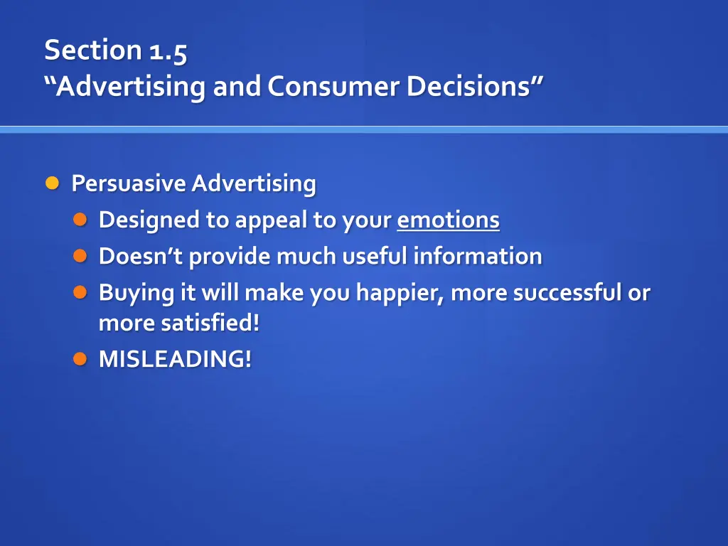 section 1 5 advertising and consumer decisions 5