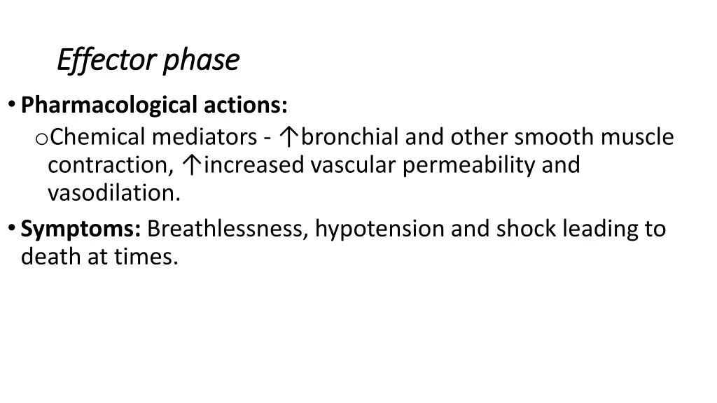 effector phase effector phase pharmacological