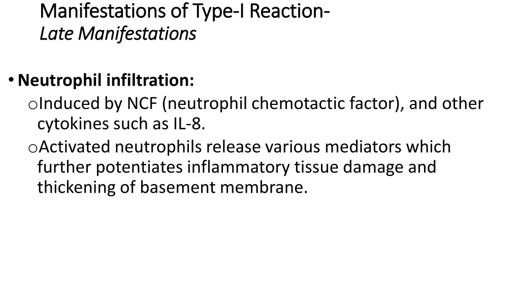 manifestations of type manifestations of type 3