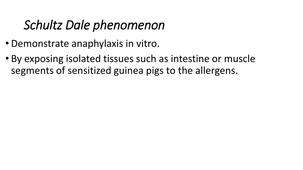 schultz dale phenomenon schultz dale phenomenon
