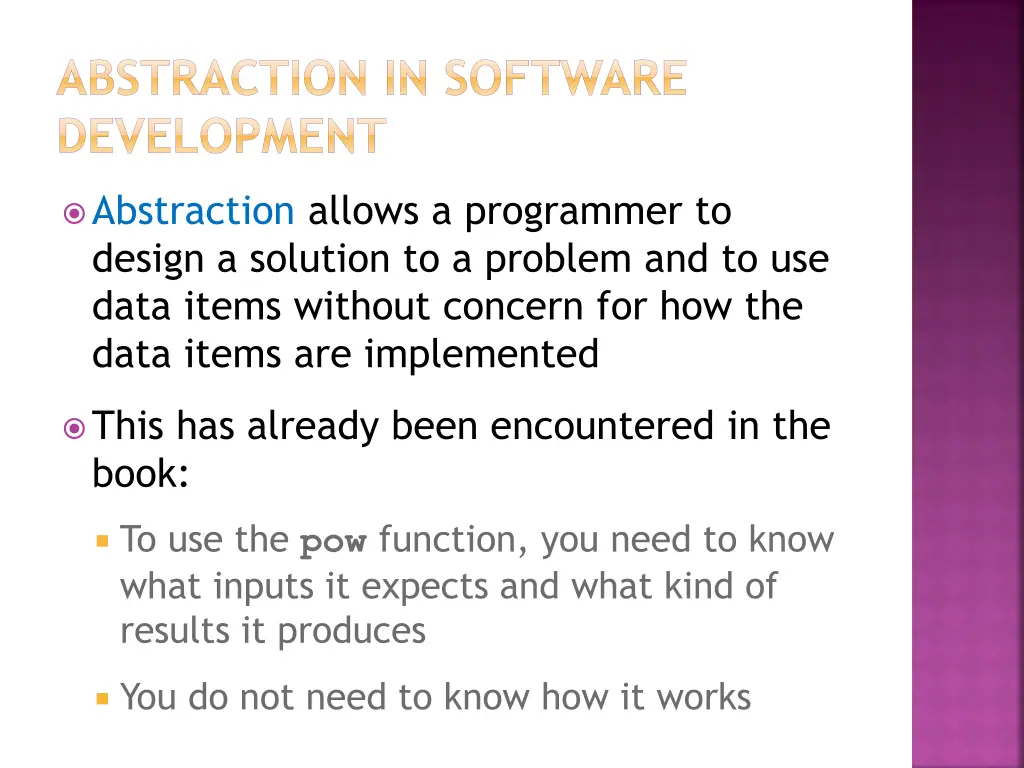 abstraction in software development