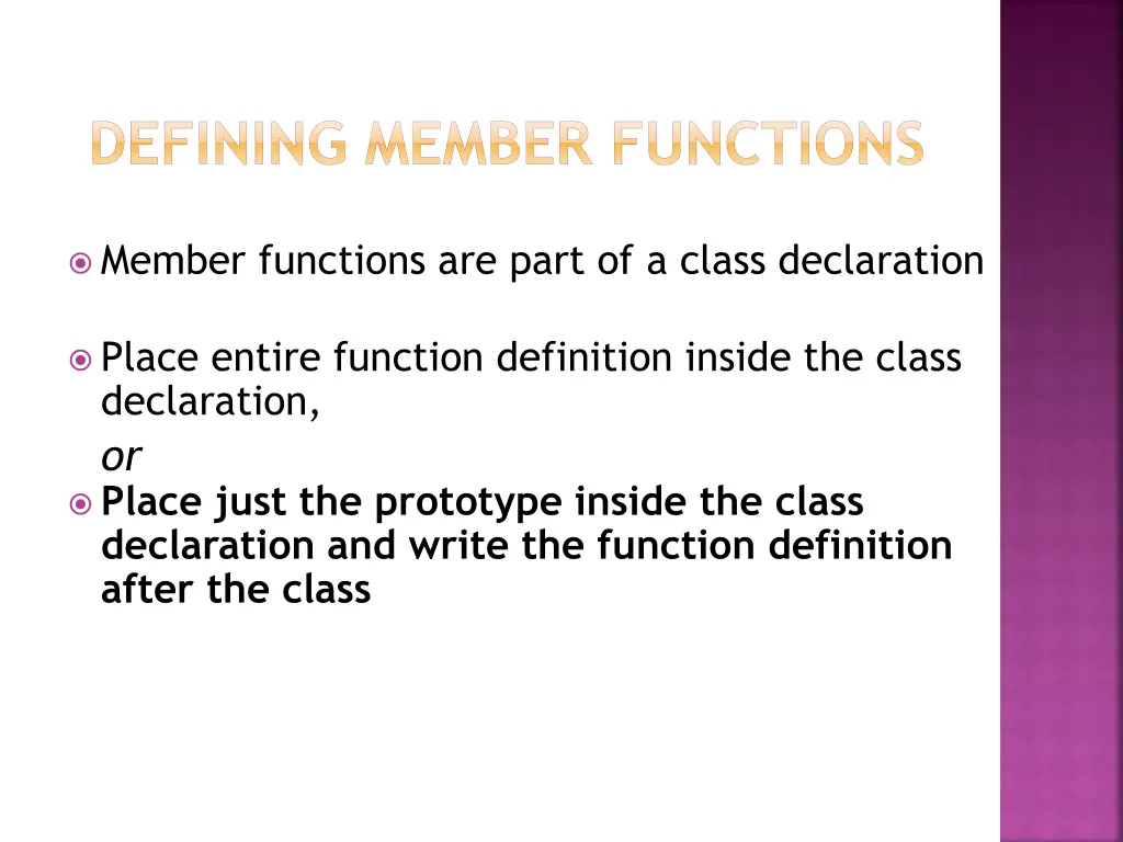 defining member functions