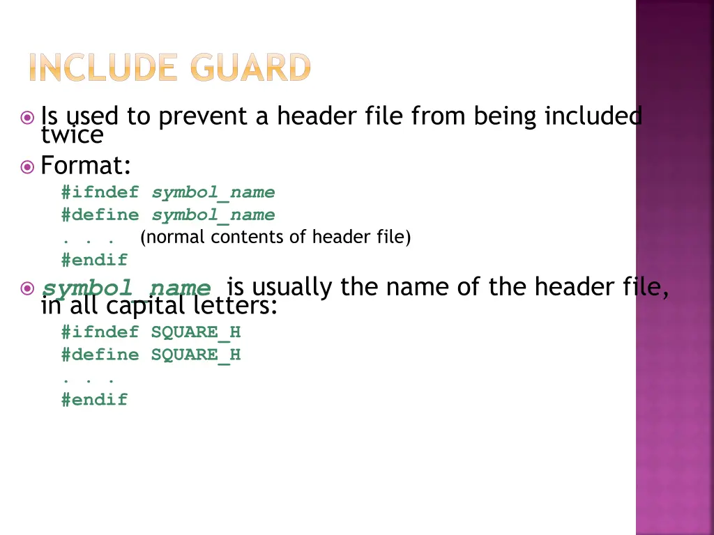 include guard