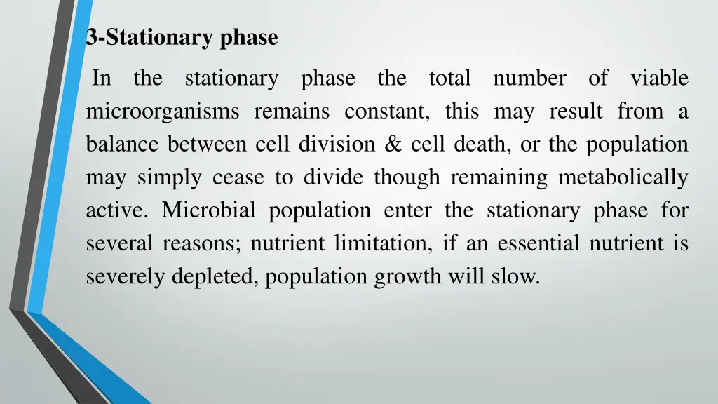 3 stationary phase