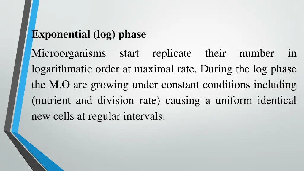 exponential log phase