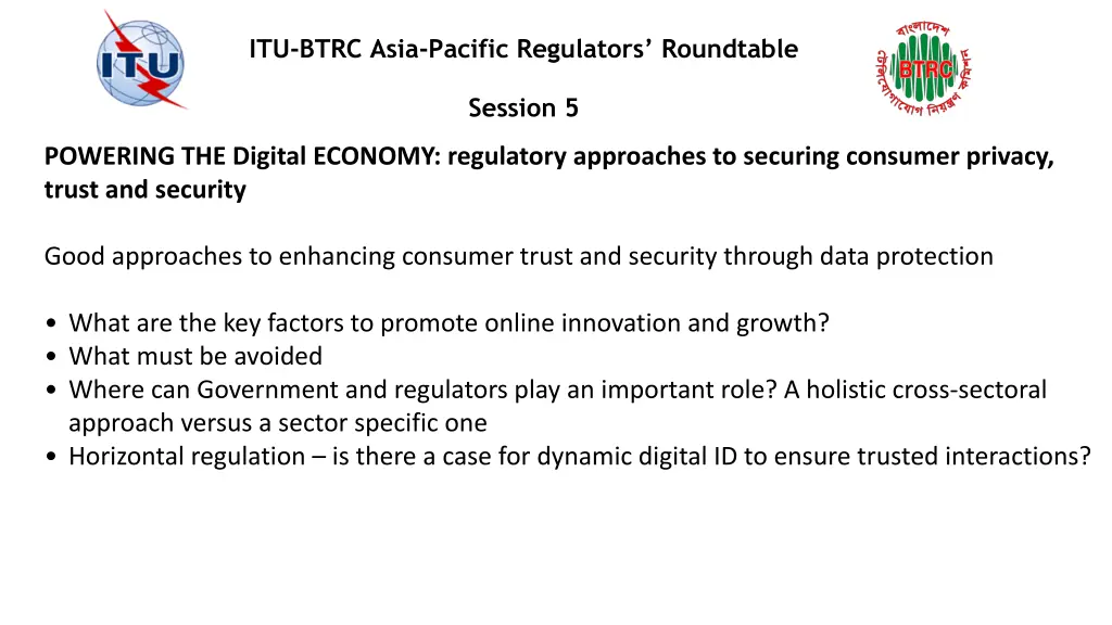 itu btrc asia pacific regulators roundtable 5