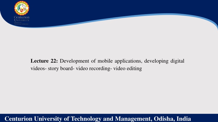 lecture 22 development of mobile applications