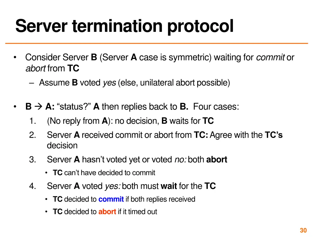 server termination protocol