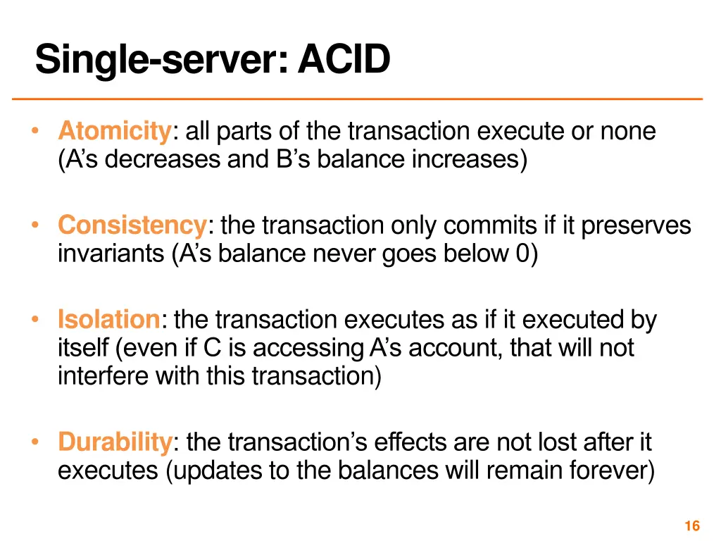 single server acid