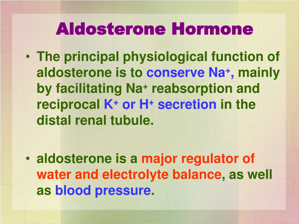 aldosterone aldosterone hormone