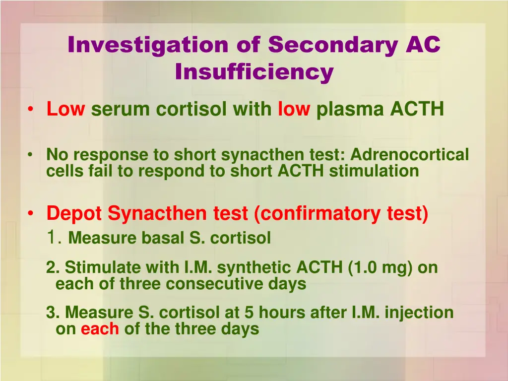 investigation of secondary ac insufficiency