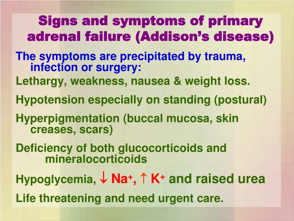 signs and symptoms of primary signs and symptoms