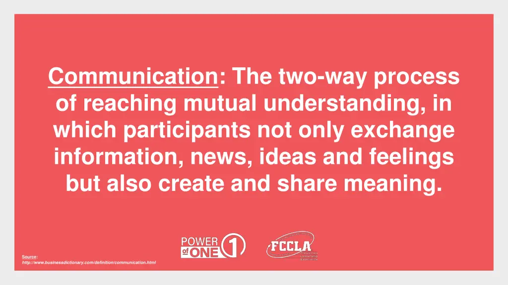 communication the two way process of reaching