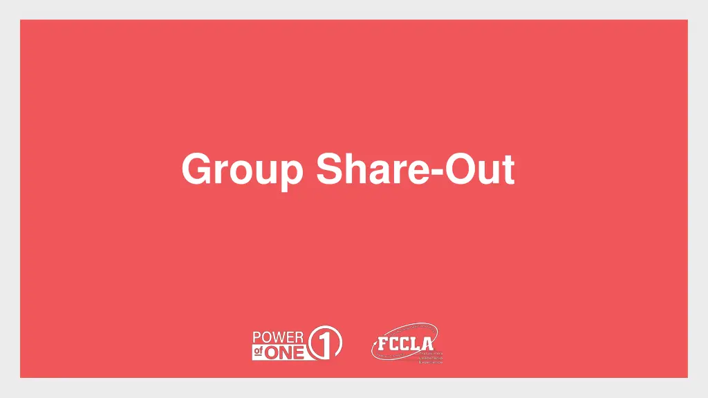 group share out