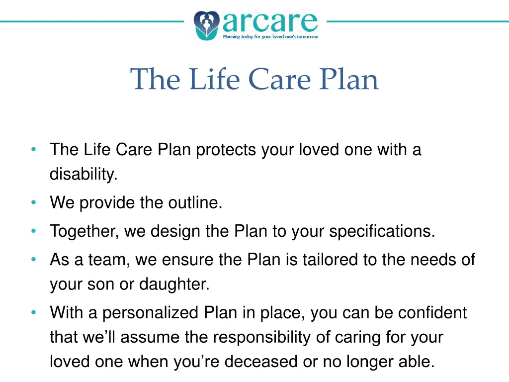 the life care plan