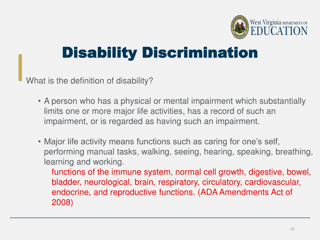 disability discrimination disability