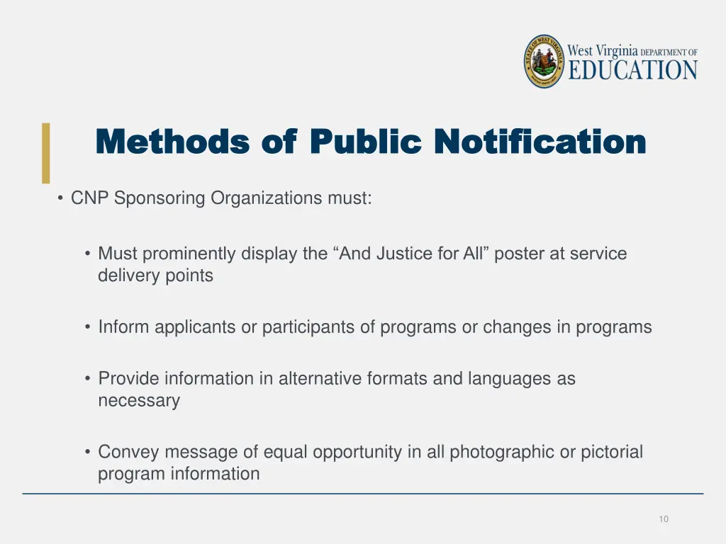 methods of public notification methods of public