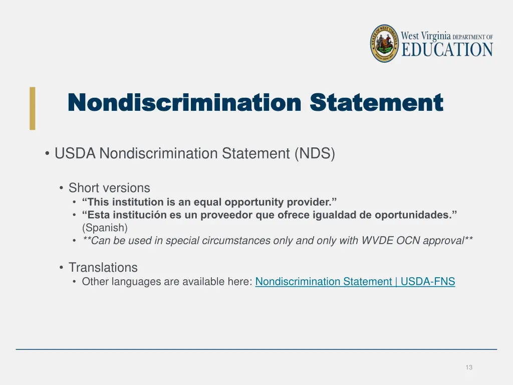 nondiscrimination statement nondiscrimination 2