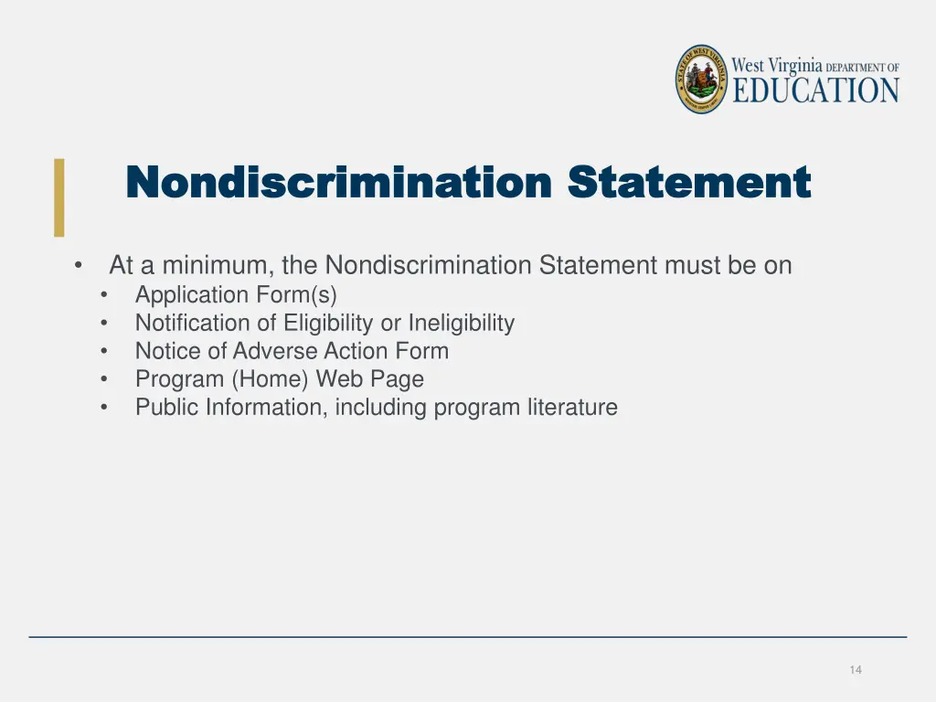 nondiscrimination statement nondiscrimination 3