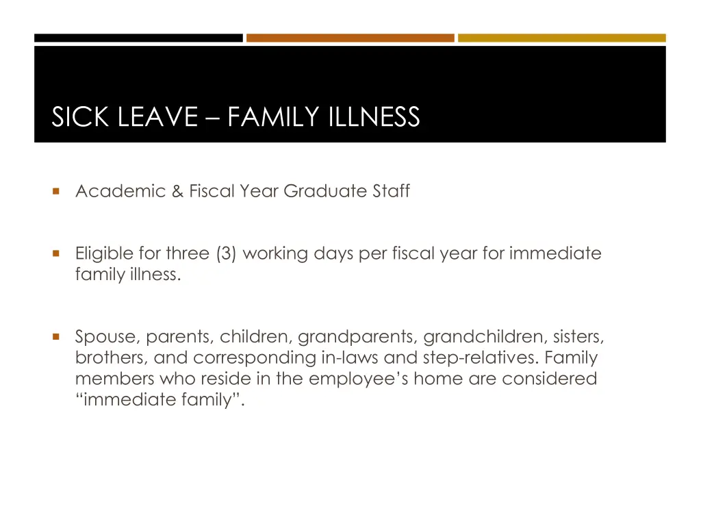 sick leave family illness