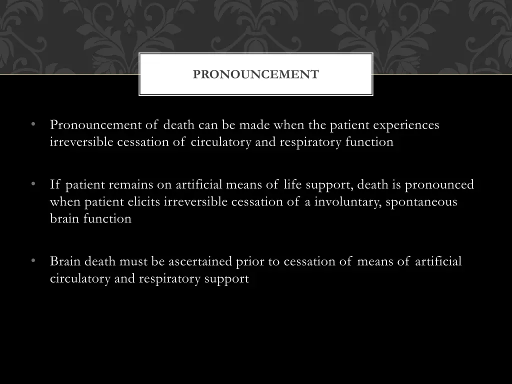 pronouncement