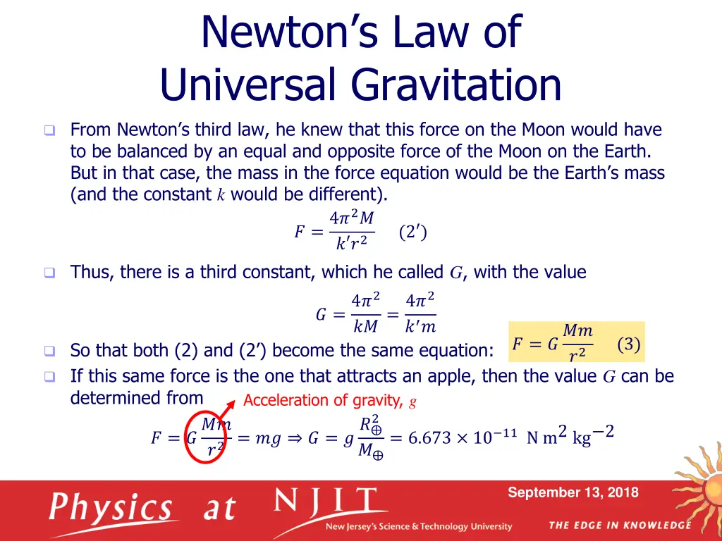 newton s law of universal gravitation 1