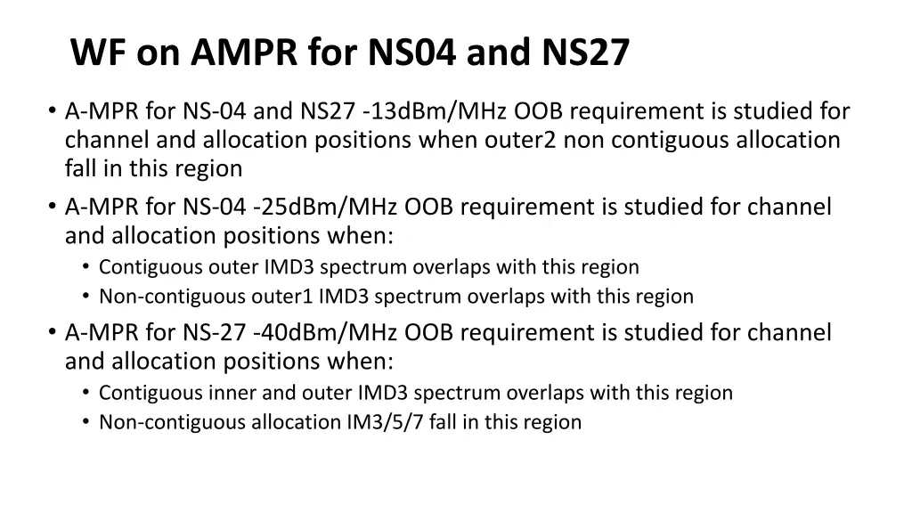 wf on ampr for ns04 and ns27