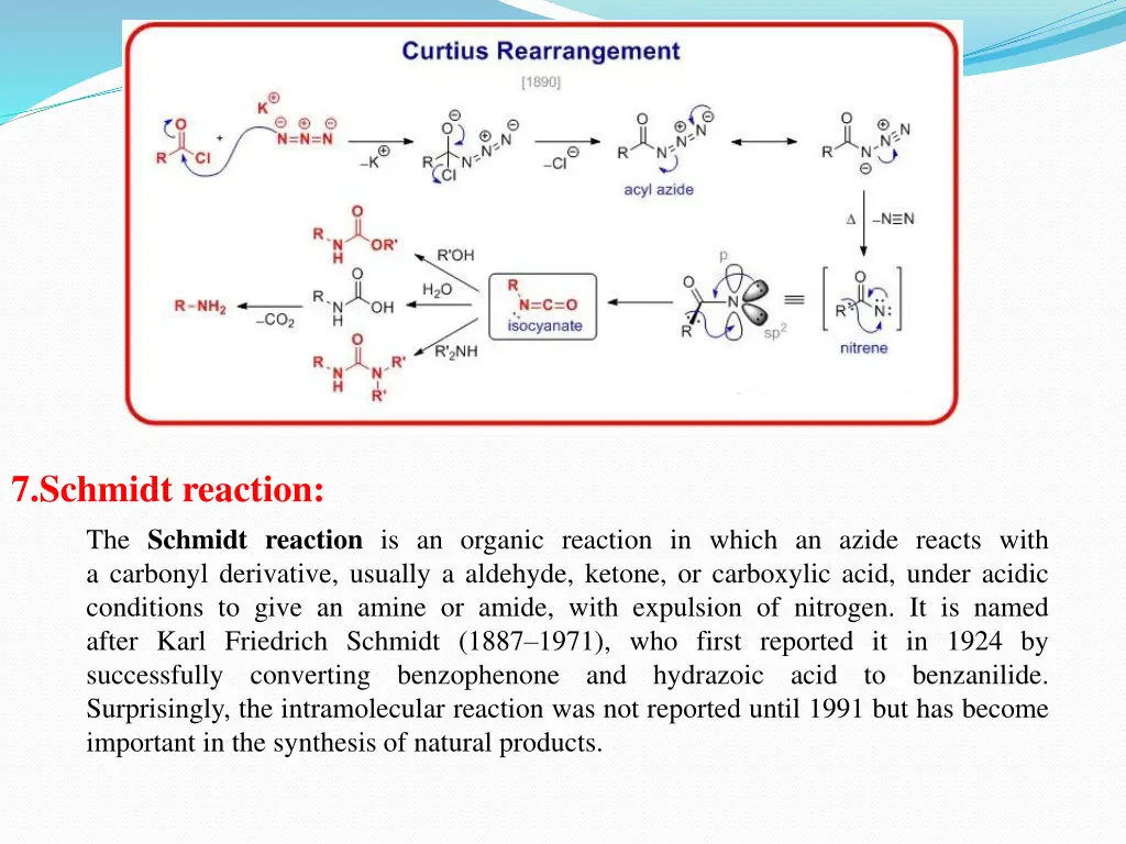 7 schmidt reaction the schmidt reaction