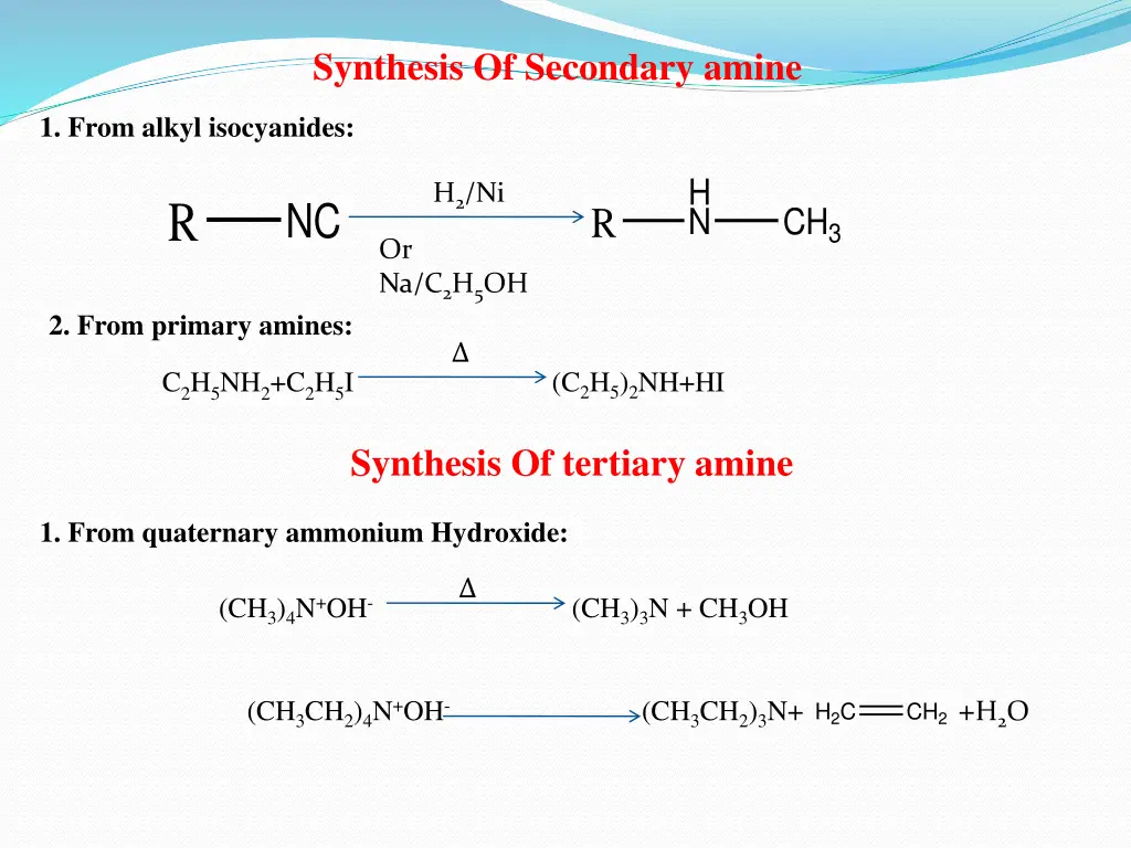 synthesis of secondary amine