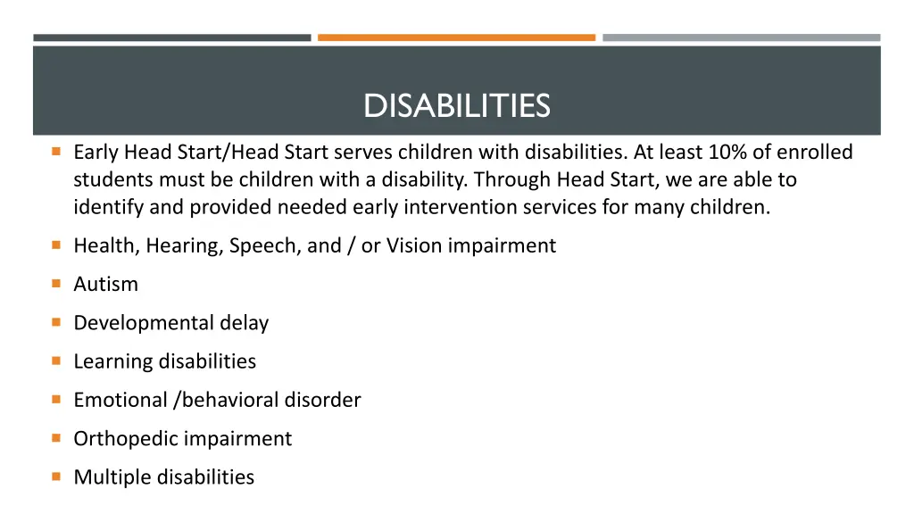 disabilities