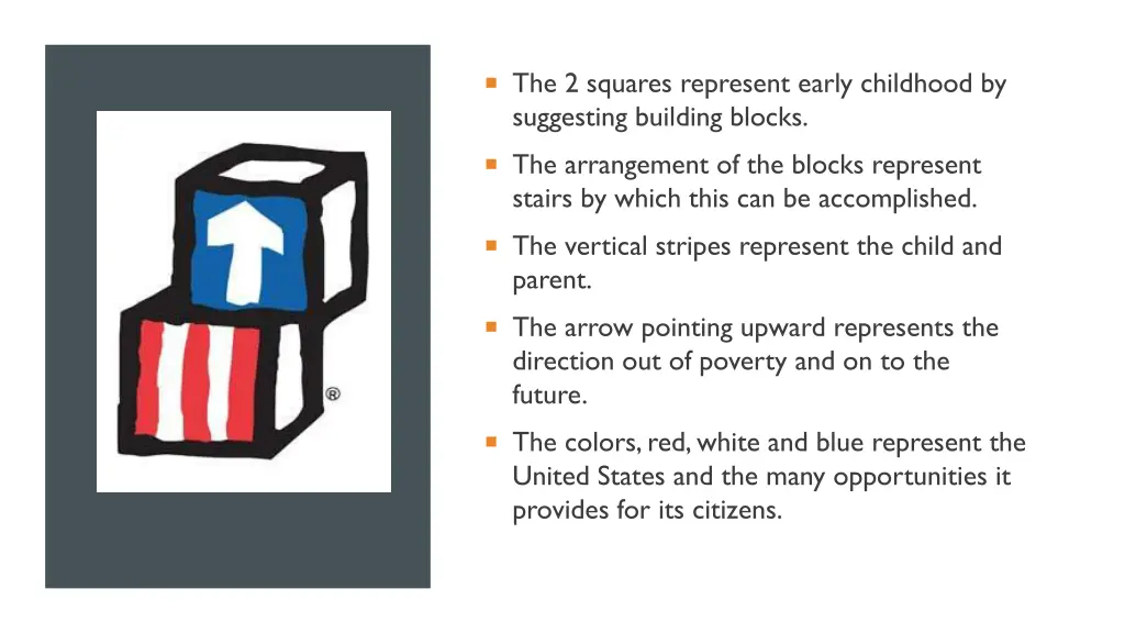 the 2 squares represent early childhood