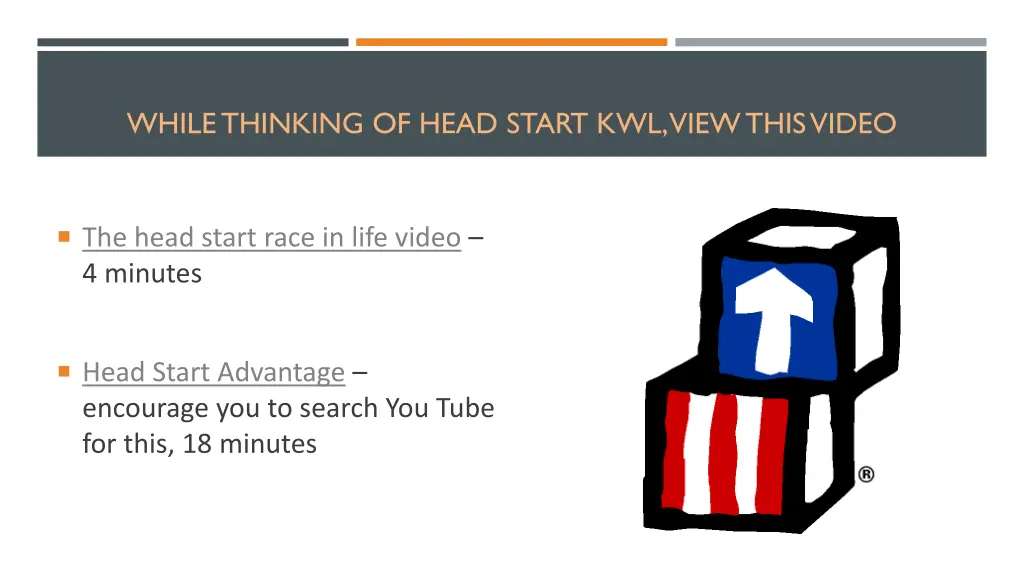 while thinking of head start kwl view this video