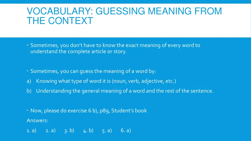 vocabulary guessing meaning from the context