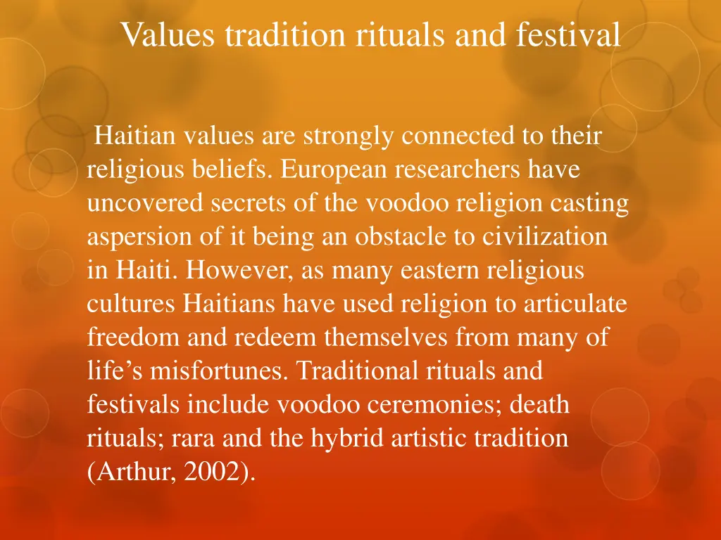 values tradition rituals and festival