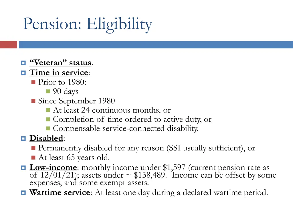 pension eligibility