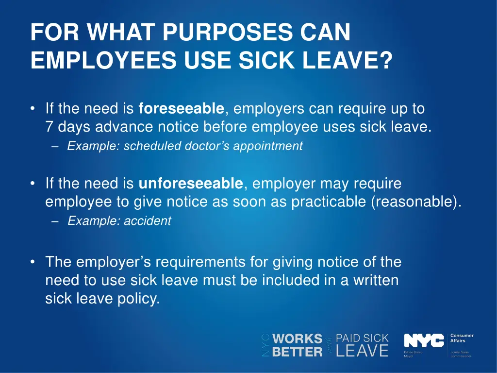 for what purposes can employees use sick leave 2