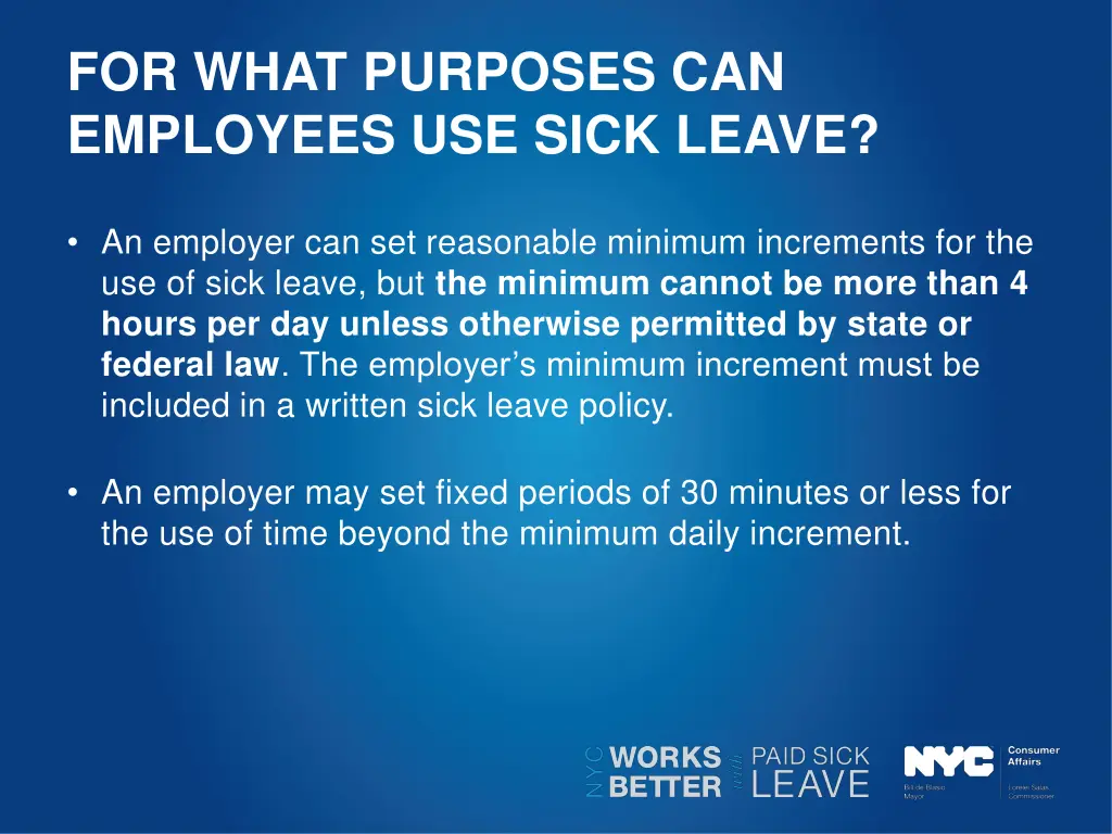 for what purposes can employees use sick leave 3