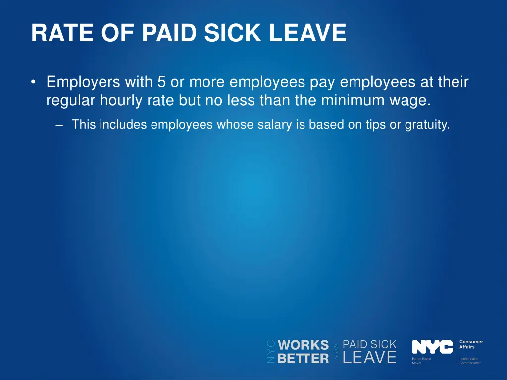 rate of paid sick leave