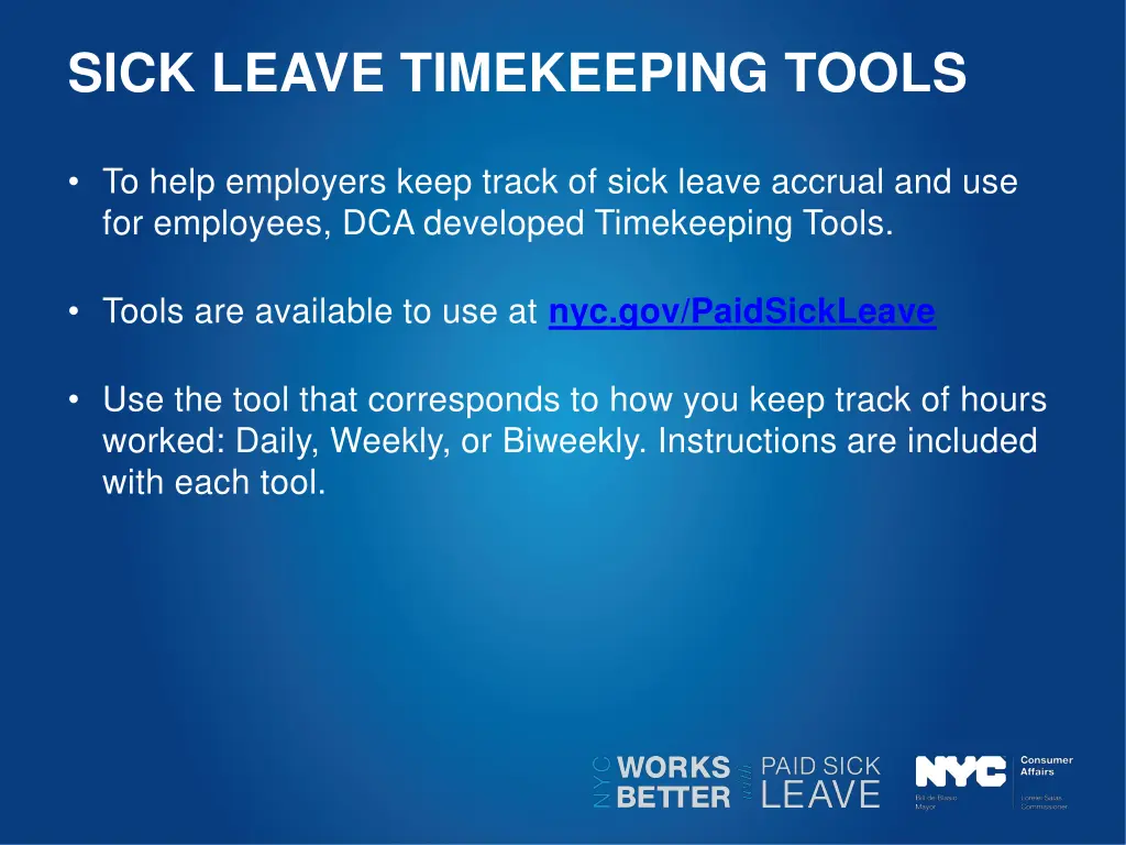 sick leave timekeeping tools